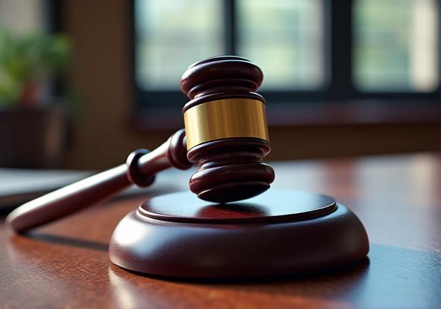 Close up of professional legal documents and a scale representing balance and dispute resolution